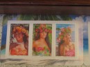 Tahitian women stamps