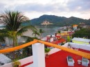 The view of the lagoon from the rooftop of the Delfin Hotel in Barra de Navidad