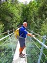 Ted on suspension bridge
