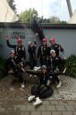 The group all kitted out and ready to tackle the caves