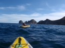Kayaking over to Los Arcos