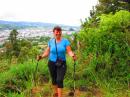 Pam hiking through Coronation Scenic Reserve