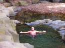 Dave bathing in the Sacred Pool.