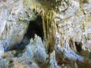Stalactites and stalagmites in the caves