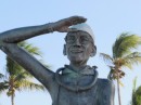 Statue of Jacques Cousteau on the Malecon "Mar de Cortes - El Acuario del Mundo"