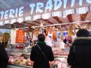 fresh market, sausage stall