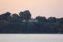 Mt Vernon, Washington Estate at dusk, from the boat in the Potomac river.