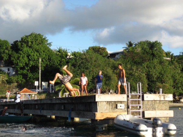 Nothing better than jumping from the wharf with friends