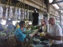 Terry shopping for Kava at the Savsavu market