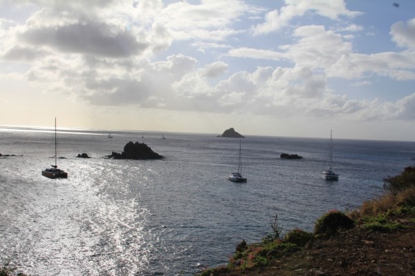 At anchor, off Gustavia, it doesn