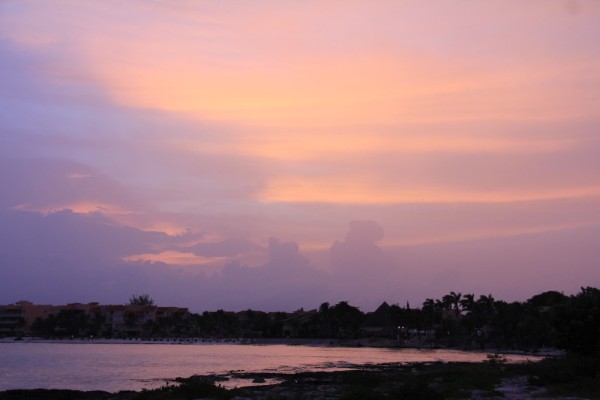 Sunset  over Puerto beach