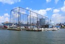 Golf practise at Chelsea Piers, on the Hudson