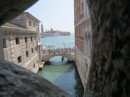 Photo from the Bridge of sighs looking out into the Venice Lagoon.