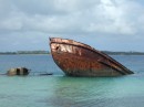 One of the many ship wrecks around the island of Pangamotu, this is right outside of Big Mama