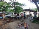Traditional Lovo Feast Preparation area