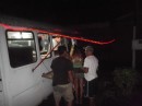 A food van (roach coach) serving pizza!