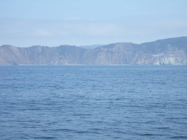 California coast from 3 miles out