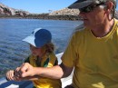 IMG_1541_1_1: Uwe and his helper rowing back to the boat, Isla Isabela