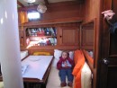 Kara below decks: Kara relaxing