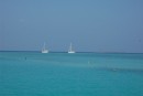 Us anchored with Kleiner Bar in our little slice of paradise, Uligan atoll Maldives