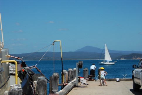 The pier at Eden, NSW where so many boats pull in on their way to Tasmania