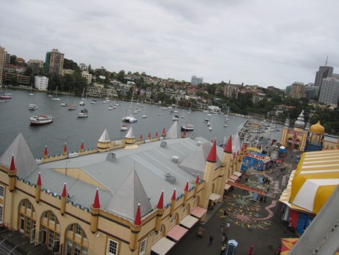 view from the ferris wheel at Sydney