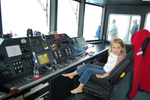 Kara takes the captain seat on boat trip to Milford Sound
