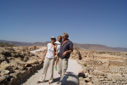 Dobers Family at the anicent ruins, Oman