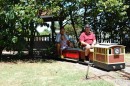 Uwe and Kara get to ride the old steam train