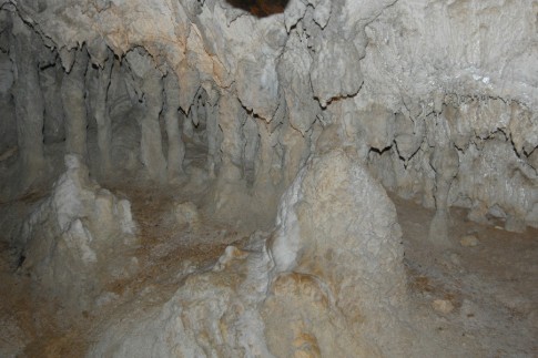 Waitomo caves inside, amazing limestone formations