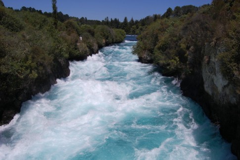 The mighty Huka Falls at Lake Taupo