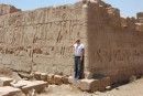Uwe poses at the Karnak temple, Luxor