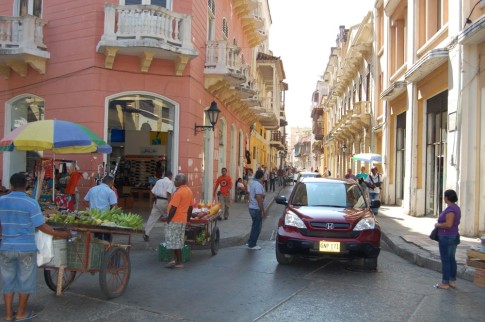 Bustling old town Cartagena