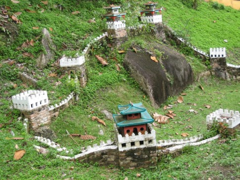 Replica of great wall of China, Pangkor, home to a large Chinese population