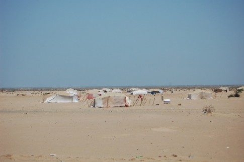 Outskirts of Port Sudan, where beside the roadside in these tents people call home