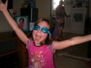 Caylan in her goggles