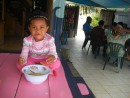 Little Fijian enjoing curry next to us