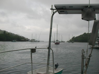 looking towards the approach from the harbour