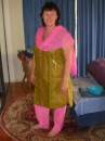 Elaine in Indian outfit from Mauritius