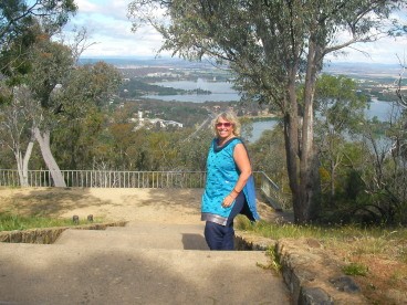 linda top of Black mOuntain Canberra