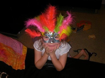 caylan in her mask