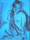 Deb in blue			$450	pastel on paper		600X450		970X670black mount/frame Rosebed st
