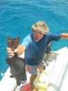 Bill with big coral trout
