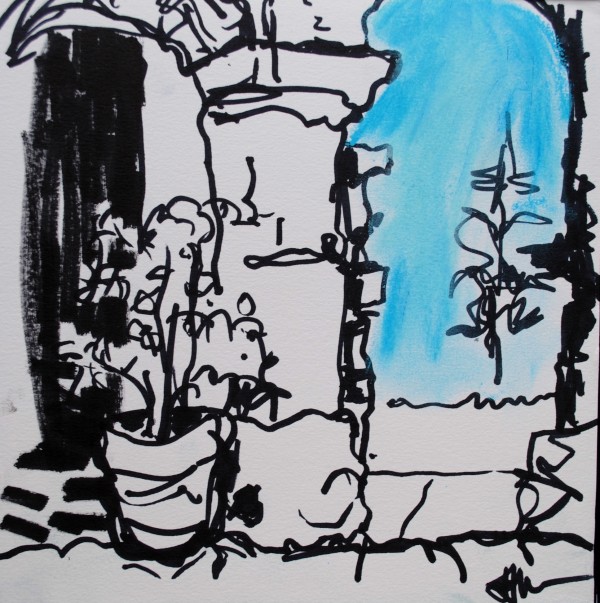 Courtyard Agrigente, Sicily
A4 Ink and pastel on paper
$50