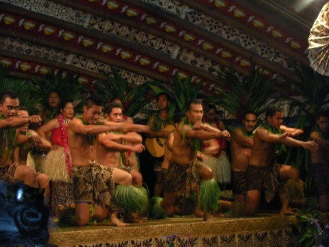reminiscent of Maori dancers