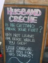 sign outside pub in street Simons town!