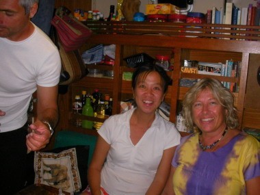 Linda and Meng - last supper in Simons Town!