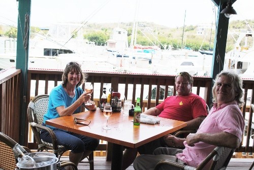 Lunch at Fishtails, St Thomas with Lee and Mark
