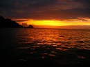golden sunset Englishmans Bay Tobago