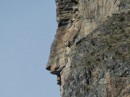 Closer view of the Inca face.